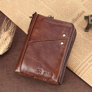 Genuine Leather RFID Multi-Slot Mini Wallet