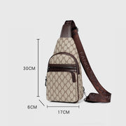 Leather Crossbody Bag Shoulder Sling Bag Casual Chest Bags for Men