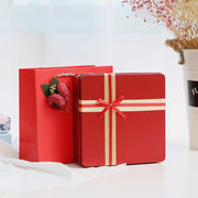 Christmas Tin Gift Box Metal Square Storage Containers for Christmas Holiday