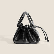 Handbag For Women Niche Ring Vintage Fold Drawstring Crossbody Bag
