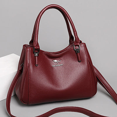 Minimalist Commuter Leather Hanbag For Women Business Crossbody Bag