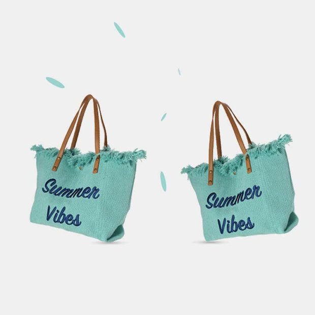 Canvas Tote Bag Summer Signature Extra Large Shoulder Handbag Purses