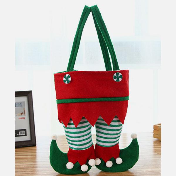 Christmas Candy Bottle Liquor Gift Bag Elf Shape Handbag