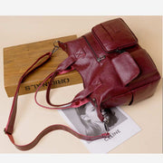 Lightweight Large Capacity Vintage Soft Leather Tote Bag