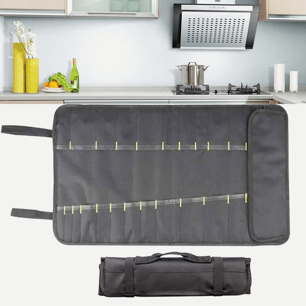 Chef's Knife Roll Bag 22 Slots Heavy Duty Oxford Chef Knife Bag