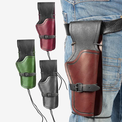 Retro Universal Leather Holster Medieval Cowboy Holster with Belt Loop