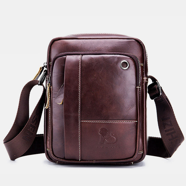 Genuine Leather Wear-resistant Vintage Crossbody Bag
