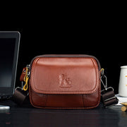 Waist Bag For Men Genuine Leather Horizontal Multi-Functional Phone Bag