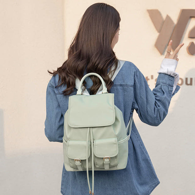 Water Resistant Mini Backpack Casual Multi-Pocket Daypack Rucksack for Women Girls