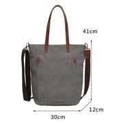 Canvas Tote Shoulder Bag for Women Men Casual Reusable with Crossbody Strap