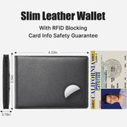 Airtag Wallet For Men Rfid Blocking Anti Theft Card Holder