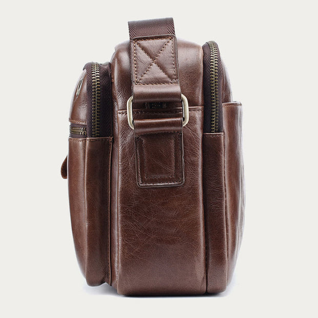 Messenger Bag For Men Business Solid Color Roomy Crossbody Bag