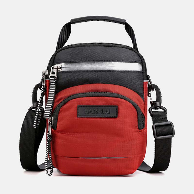 Multi-Carry Waterproof Lightweight Casual Messenger Bag With Reflective Strip