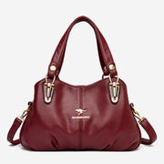 Women's Leather Handbag Multi-Compartment Tote Crossbody Shoulder Bag Hobo Bag