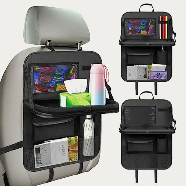 Car Organizer Oxford Material With Tray Seat Back Storage Bag