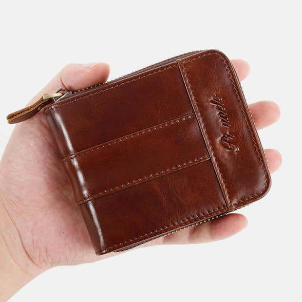 RFID Large Capacity Vintage Short Wallet