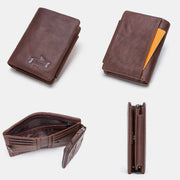 High Capacity Vintage Trifold Wallet