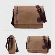 Canvas Messenger Bag for Men Travel Satchel Water Resistant Crossbody Bag
