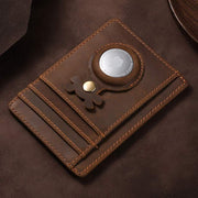 Front Pocket Wallet Minimalist Leather Slim Card Holders with Zipper Pocket