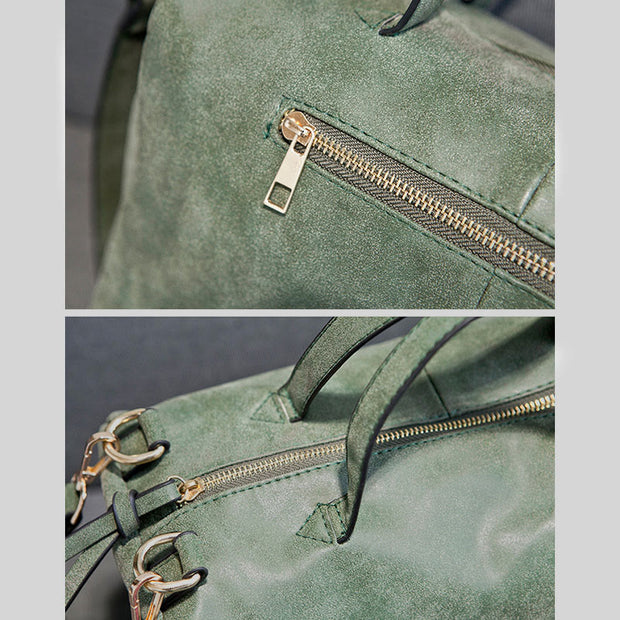 Tote For Women Short Travel Vintage Matte Texture Leather Handbag
