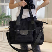 Black Tote For Weekender Lightweight Mesh Travel Shoulder Bag
