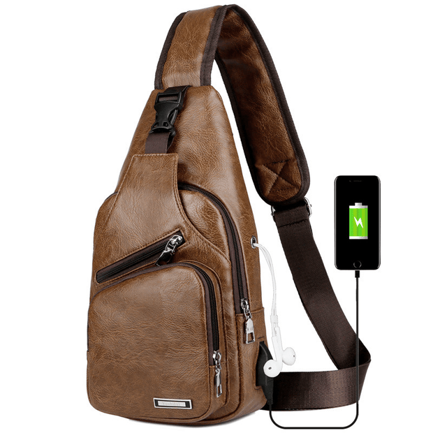 Warterproof USB Charging Sling Bag