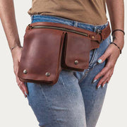 Waist Bag For Daily Medieval Retro Utility Leather Belt Bag