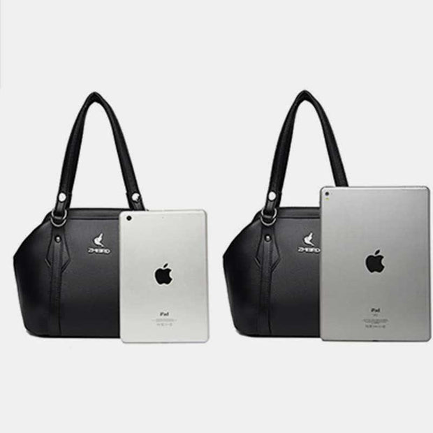 Shoulder Bag for Women Vegan Leather Tote Handbag with Zipper Closure