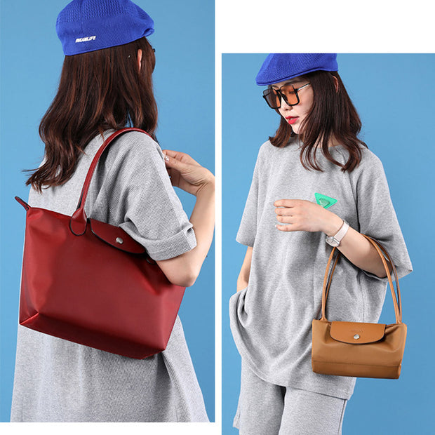 Large Capacity Foldable Women Handbag Purse Waterproof Shoulder Bag Tote