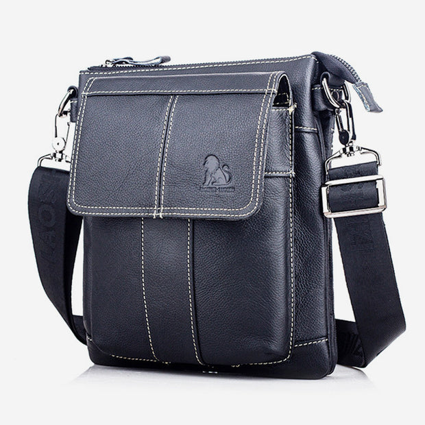Large Capacity Genuine Leather Retro Shoulder Bag Crossbody Bag
