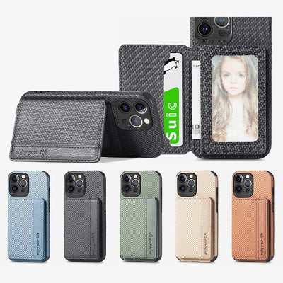 RFID Blocking Phone Case Wallet with Card Holder Kickstand for iPhone