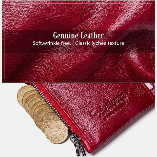 Genuine Leather Vintage Short Wallets Purse