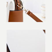 Top-Handle Bag For Women Embroidered Leather Portable Crossbody Shoulder Bag