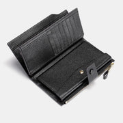 RFID Retro Large Capacity Long Purses With Zipper Pocket