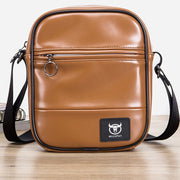 Crossbody Bag for Men Trendy Simple Waterproof PU Shoulder Bag