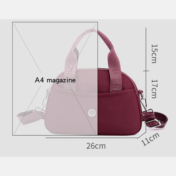 Double Compartment Small Crossbody Purse for Women Nylon Travel Shoulder Bag