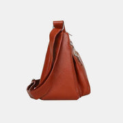 3 Zip Crossbody Purse for Women Lightweight Waterproof Leather Shoulder Bag