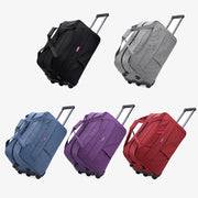 Pull Rod Rolling Tote For Short Trip Collapsible Duffle Bag