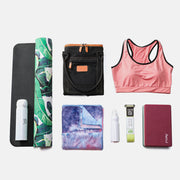 Canvas Yoga Mat Bag Full-Zip Exercise Yoga Mat Carrier Shoulder Bag