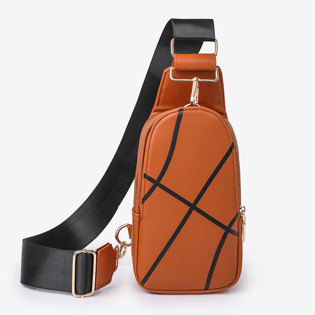 Sling Bag For Women Outing Sports Printing Leather Crossbody Bag