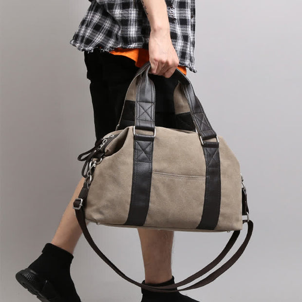 Canvas Handbag for Women Men Shoulder Crossbody Purse Top Handle Bags