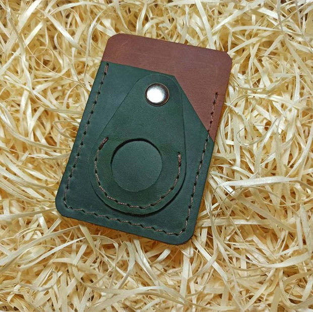 Leather Airtag Wallet Purse Personalized Mens Money Wallet Card Holder
