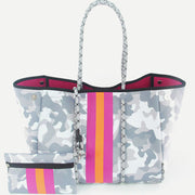 Large Tote Bag Lightweight Functional Neoprene Handbags for Beach Gym Diaper Pool Travel