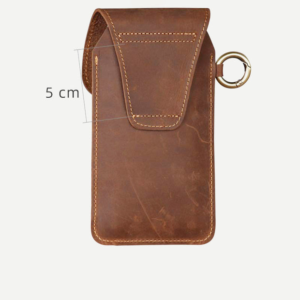 Genuine Leather Holster for Belt Universal Cell Phone Case on Belt