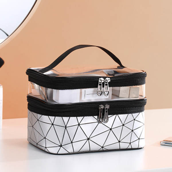 Transparent Geometry Storage Bag Cosmetic Bag