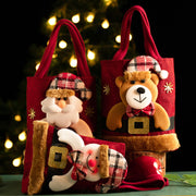 4Pcs Christmas Handbag Set Cute Xmas Candy Bag Gift Bags