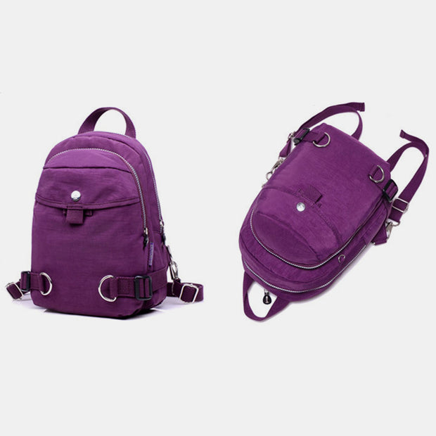 Lightweight Waterproof Womens Nylon Purse Backpack Large Capacity Daypack