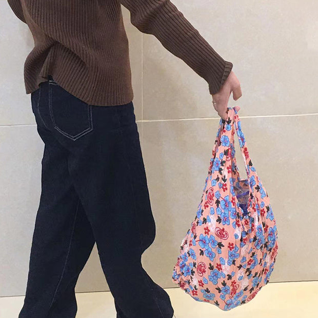 Telescopic Pleated Bag For Women Multifunctional Flexible Shopping Handbag