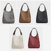 Medium Triple Compartment Women Tote Bag Roomy Canvas Shoulder Handbag