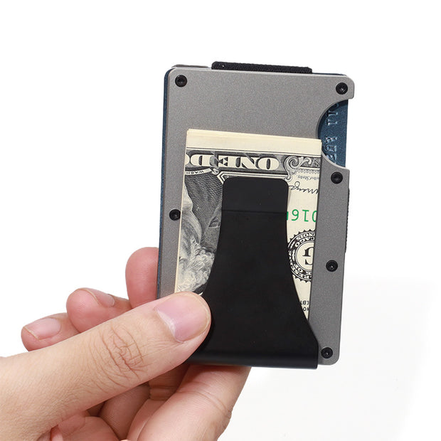 Minimalist Aluminum Metal Airtag Card Case